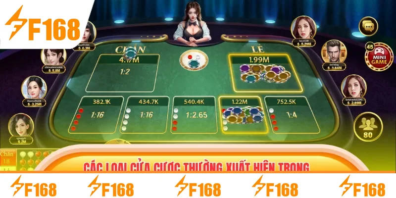 Các loại cửa cược thường xuất hiện trong game Các loại cửa cược thường xuất hiện trong game